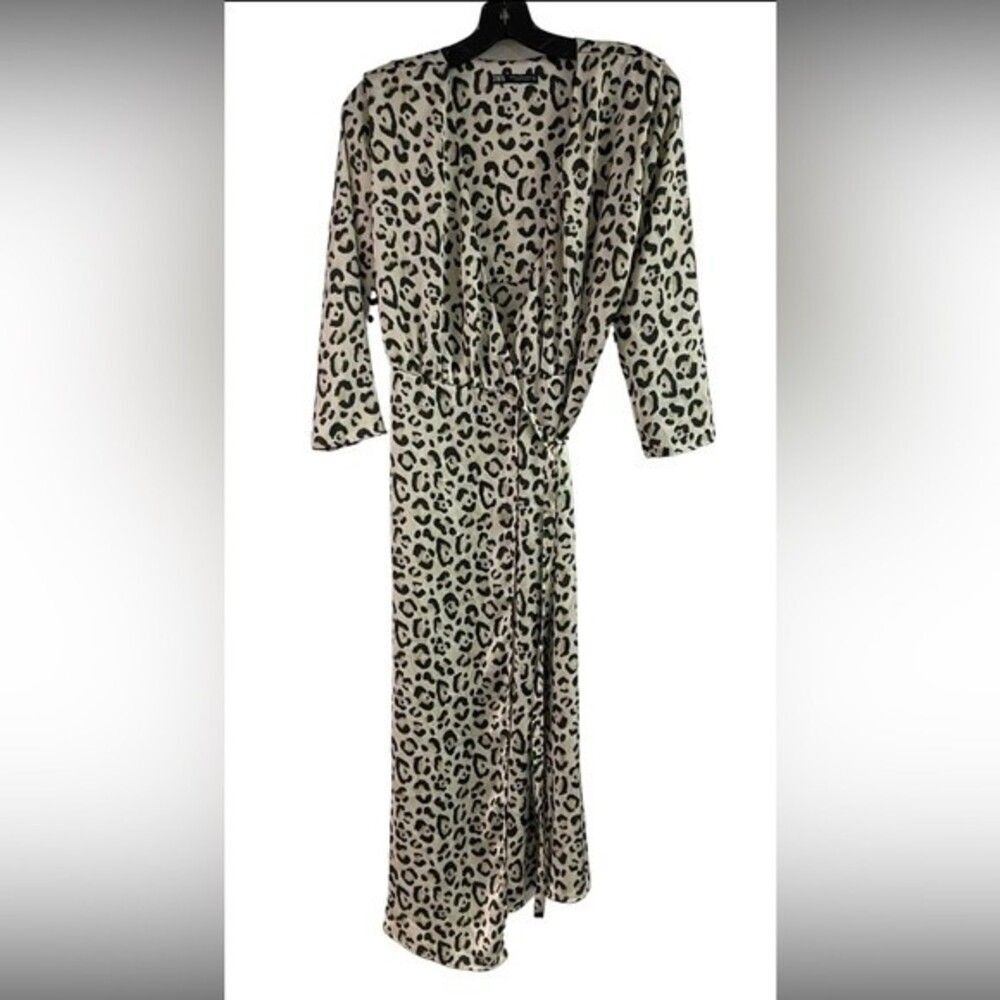 Zara Silky Wrap Cheetah Dress